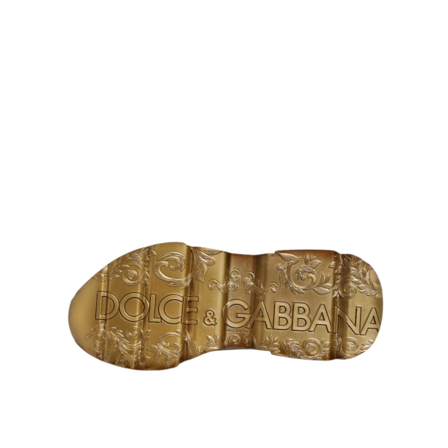 Dolce & Gabbana White Gold Daymaster Low Top Sneakers Shoes