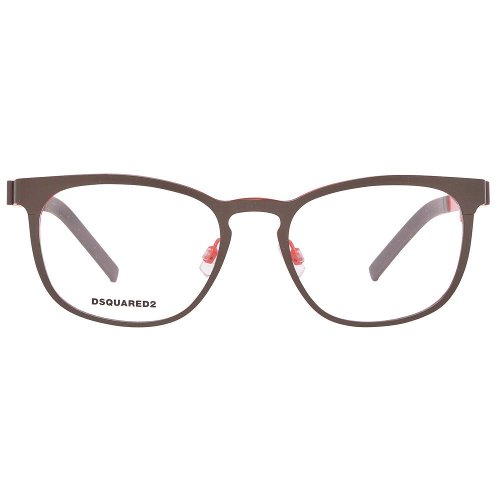 Alt Tag: Dsquared² Bicolor Metal Frames for women, model DQ5184-020-51, featuring brown flock color, category 3 metal glasses.