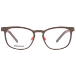 Alt Tag: Dsquared² Bicolor Metal Frames for women, model DQ5184-020-51, featuring brown flock color, category 3 metal glasses.