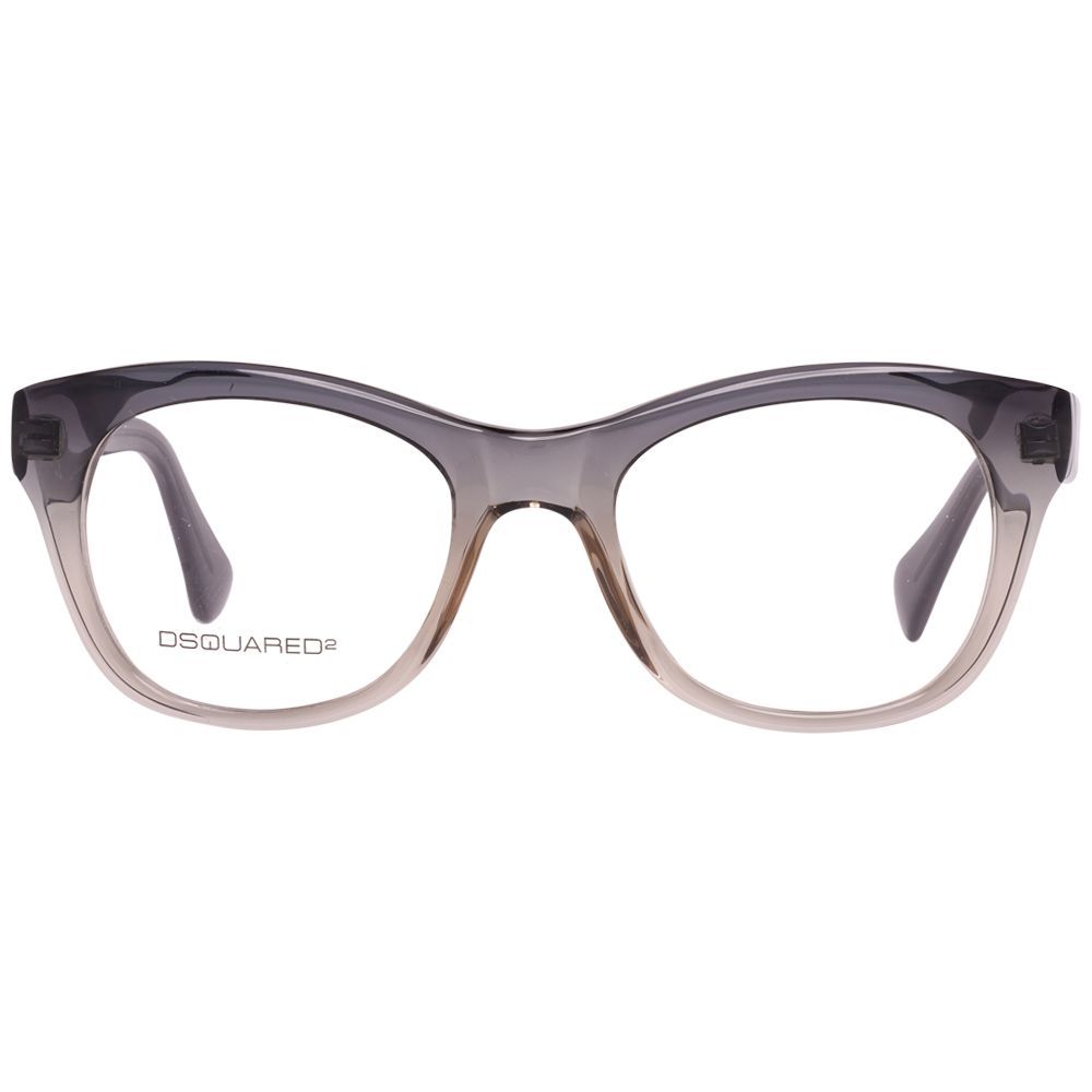Front view of Dsquared² Bicolor Plastic Frames with flock color, unisex glasses, model DQ5106-020-49, dimensions 49/19/145 mm.