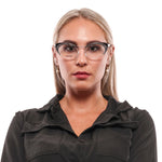 Woman wearing Dsquared² Chic Black Full-Rim Designer Eyewear with sleek black finish and sophisticated style.