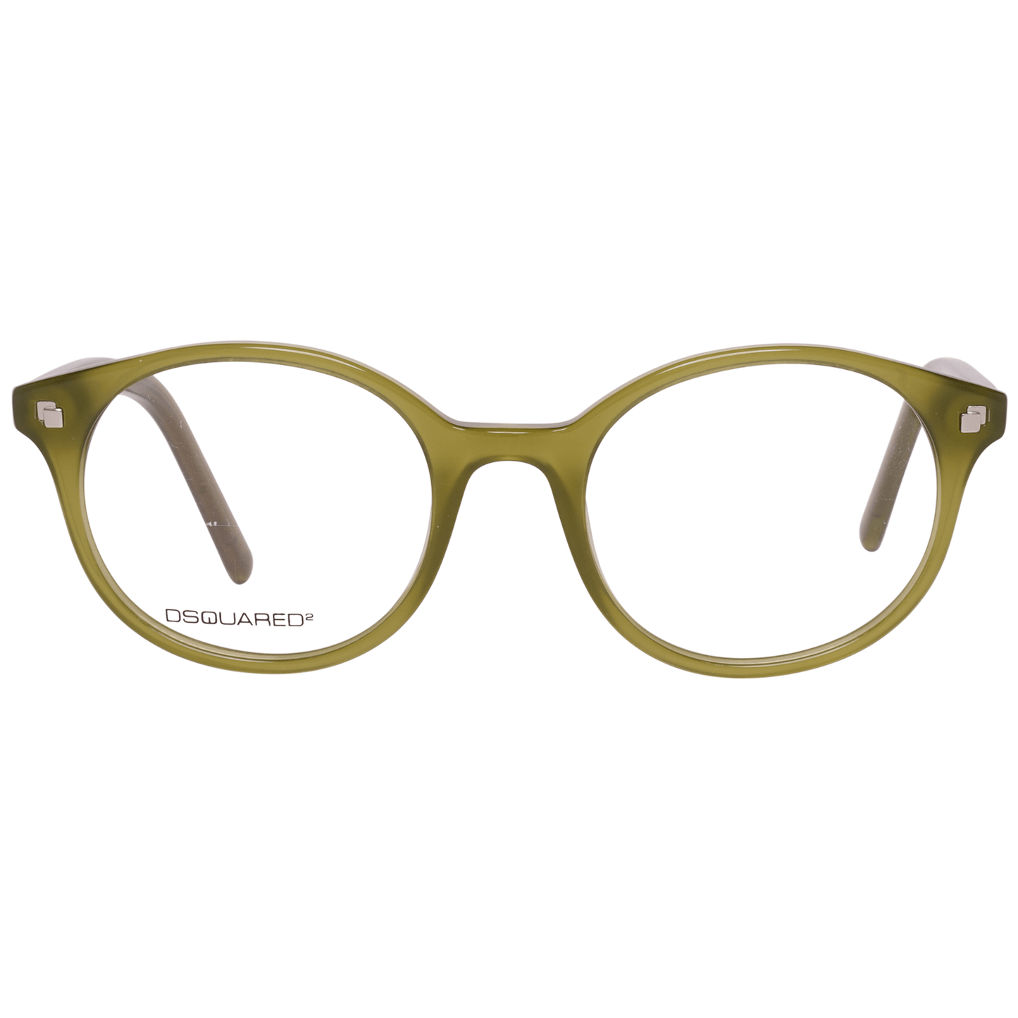 Dsquared² Chic Green Unisex Eyewear - iconic full-rim glasses with durable plastic frames and spring hinges for a stylish, comfortable fit.