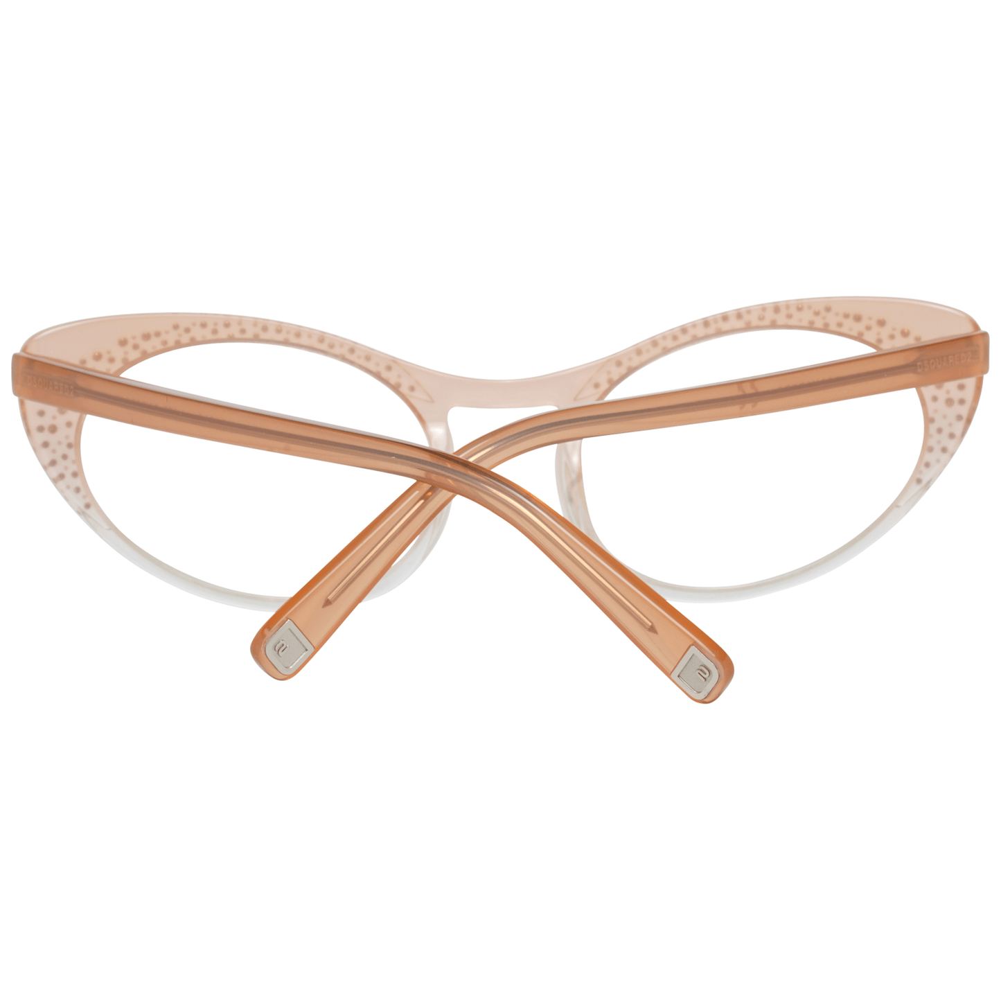 Dsquared² Chic Rose-Tinted Designer Eyewear in full-rim rose frame back view, showcasing luxury and style for women.
