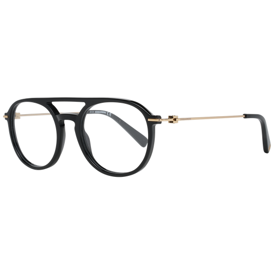 Dsquared² Sleek Black Full-Rim Designer Eyewear with metal and plastic frame, unisex glasses exuding timeless sophistication.