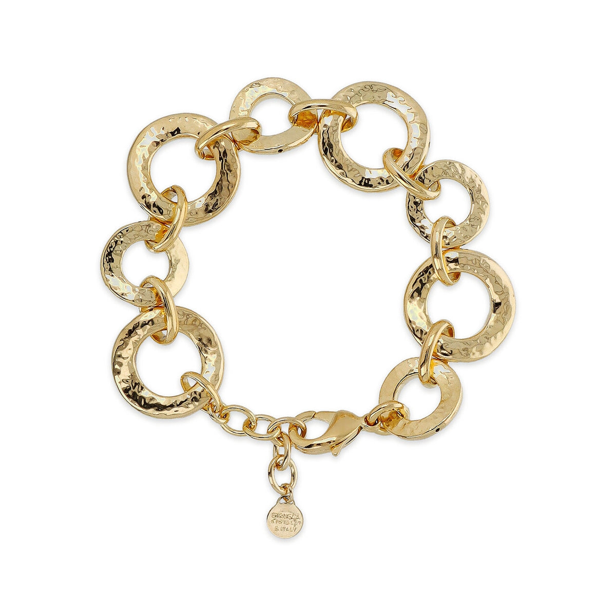 ETRUSCA JEWELS JEWELRY Mod. WSET00736.YG gold link bracelet on white background