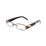 Emilio Pucci Brown Metal Frames glasses for women, model EP2136210, with dimensions 50/17/135 mm.