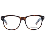 Ermenegildo Zegna Brown Men Glasses Frame, full-rim round design with demo lenses, 54mm width, 140mm frame, plastic material.
