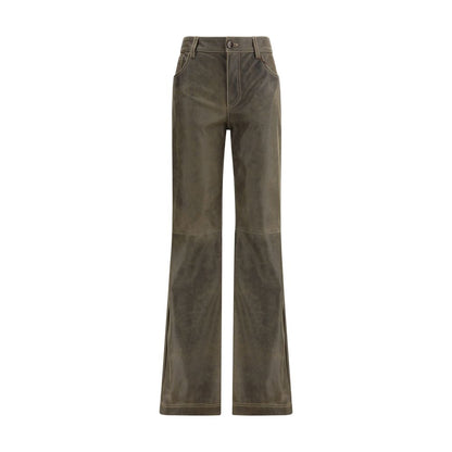 Etro Brown Leather Pants