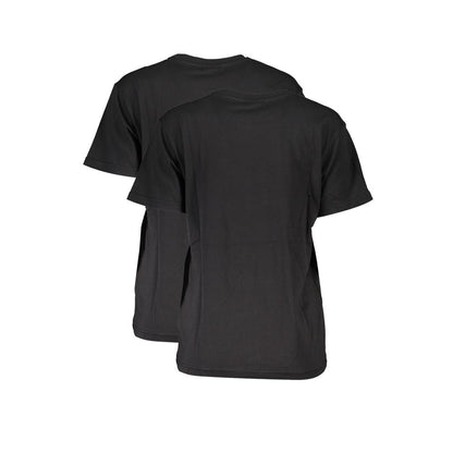 Fila Black Cotton Women T-Shirt twin pack featuring classic crew neck and bold branding for timeless style and comfort.