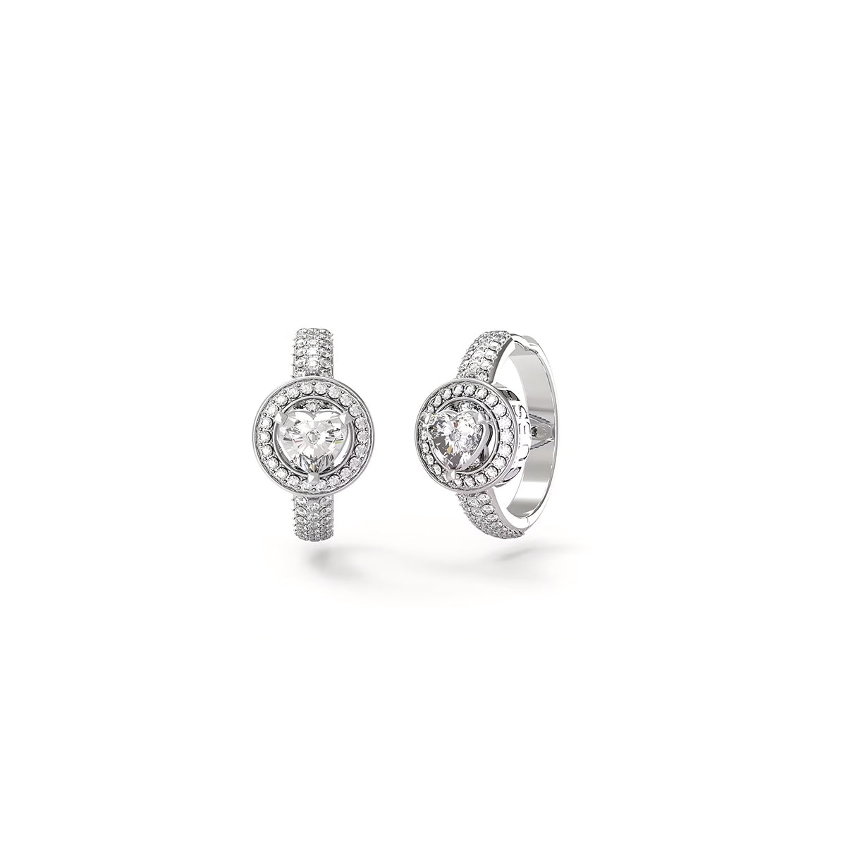 Elegant rings from GUESS JEWELS JEWELRY Mod. JUBE04670JWRHT-U showcasing intricate design with sparkling stones.