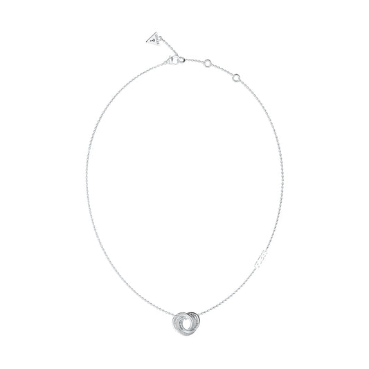 GUESS JEWELS JEWELRY Mod. JUBN04062JWRHT-U silver necklace with circle pendant
