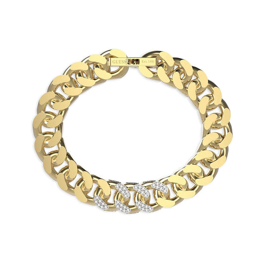 GUESS JEWELS JEWELRY Mod. JUMB01380JWYGS gold chain bracelet with crystal accents