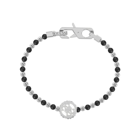 GUESS JEWELS JEWELRY Mod. JUMB03037JWSTBKS stylish bracelet with black and silver beads
