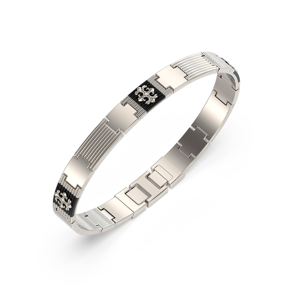 GUESS JEWELS JEWELRY Mod. JUMB05065JWSTBKT-U stylish silver bracelet with intricate detailing