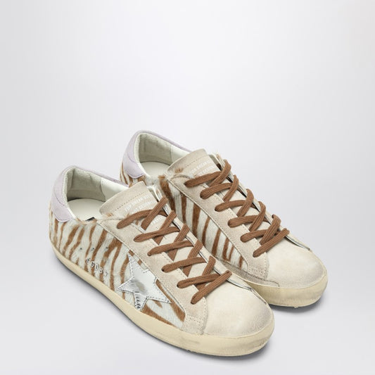 Golden Goose Super-Star sneakers in zebra pony hair GWF00101F007507/R_GOLDE-82997_500