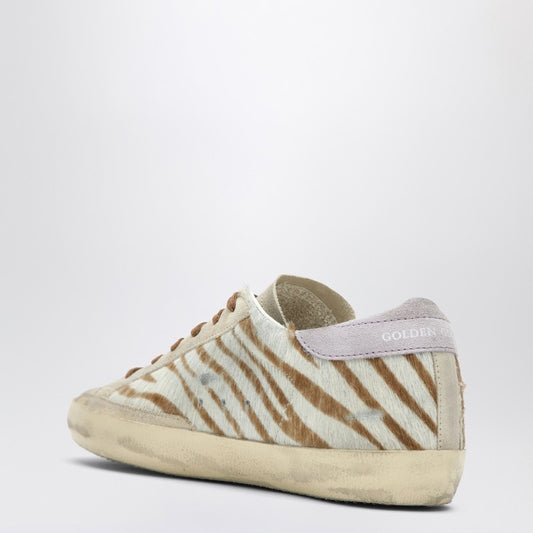 Golden Goose Super-Star sneakers in zebra pony hair GWF00101F007507/R_GOLDE-82997_500
