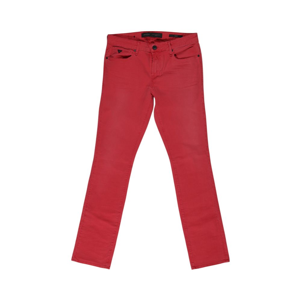 Guess Red Cotton Skinny Jeans