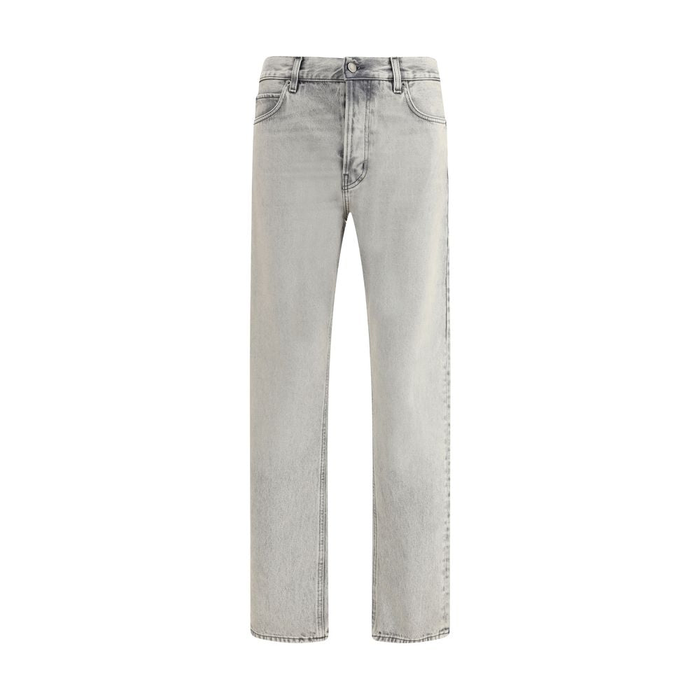 Haikure Light Blue Cotton Straight-Leg Jeans