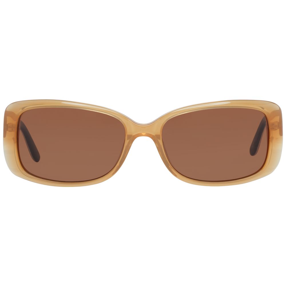 Harley-Davidson Brown Women Sunglass, full-rim plastic frame with 100% UVA & UVB protection, rectangle style, size 56-16-135.
