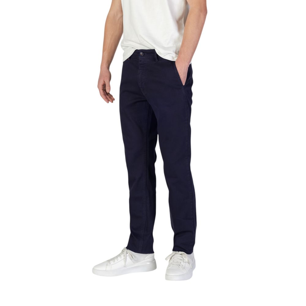 Hugo Boss Blue Cotton Skinny Pants
