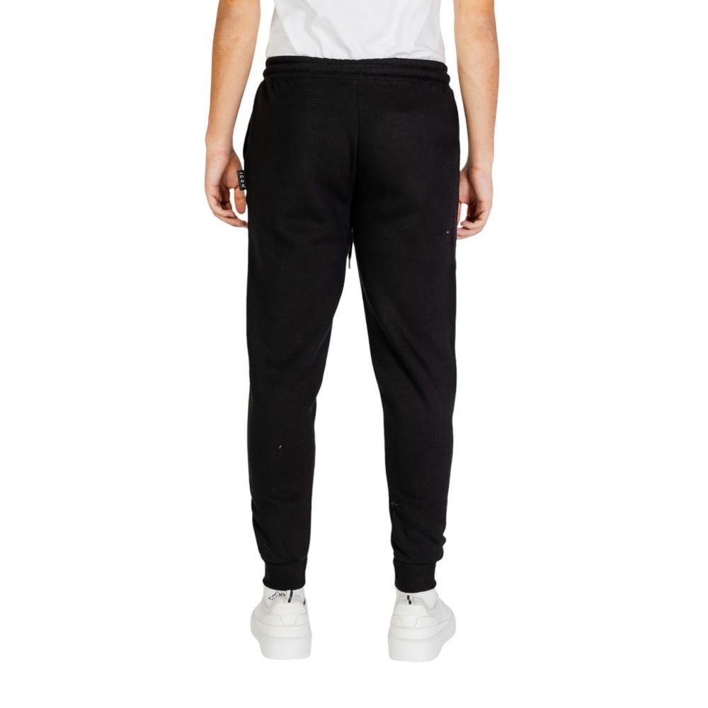 Icon Black And White Cotton Joggers (Workout Pants)
