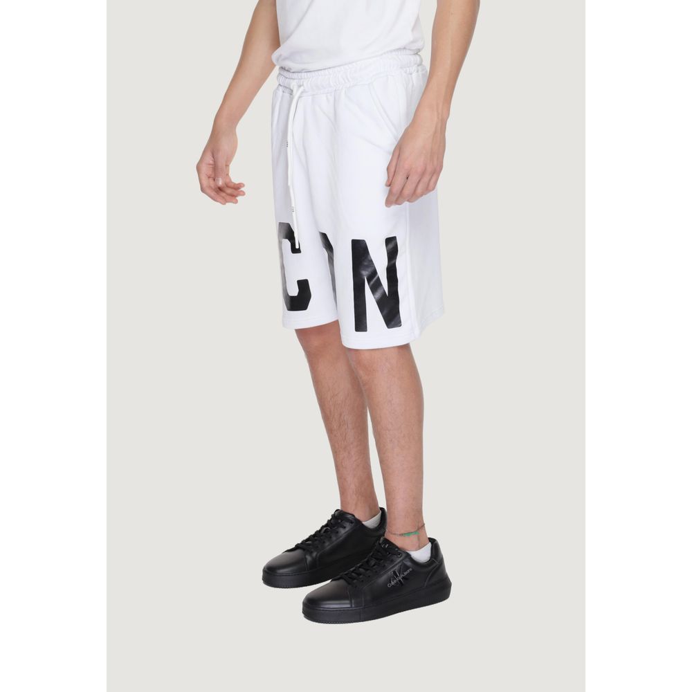 Icon White Cotton Bermuda Shorts