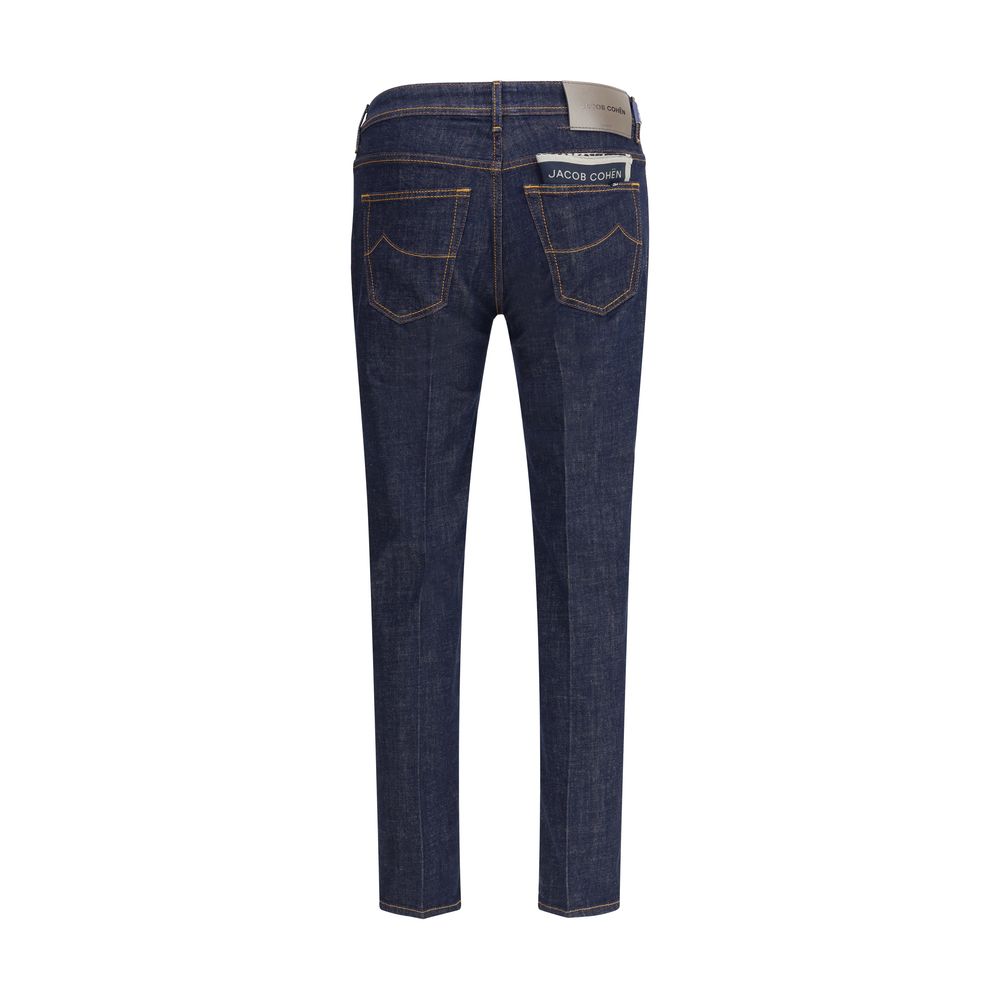 Jacob Cohen Blue Cotton Skinny Jeans