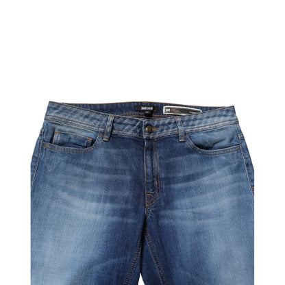 Just Cavalli Blue Washed Mid Waist Skinny Denim Trouser Jeans