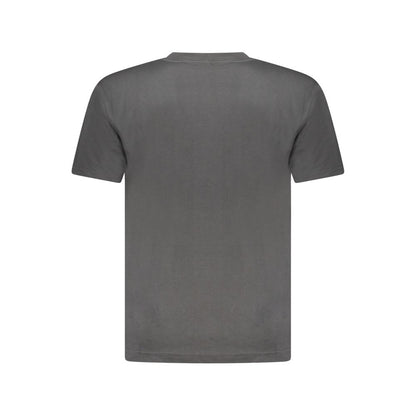 K-WAY Black Cotton T-Shirt, short sleeve, crew neck, logo application, back view