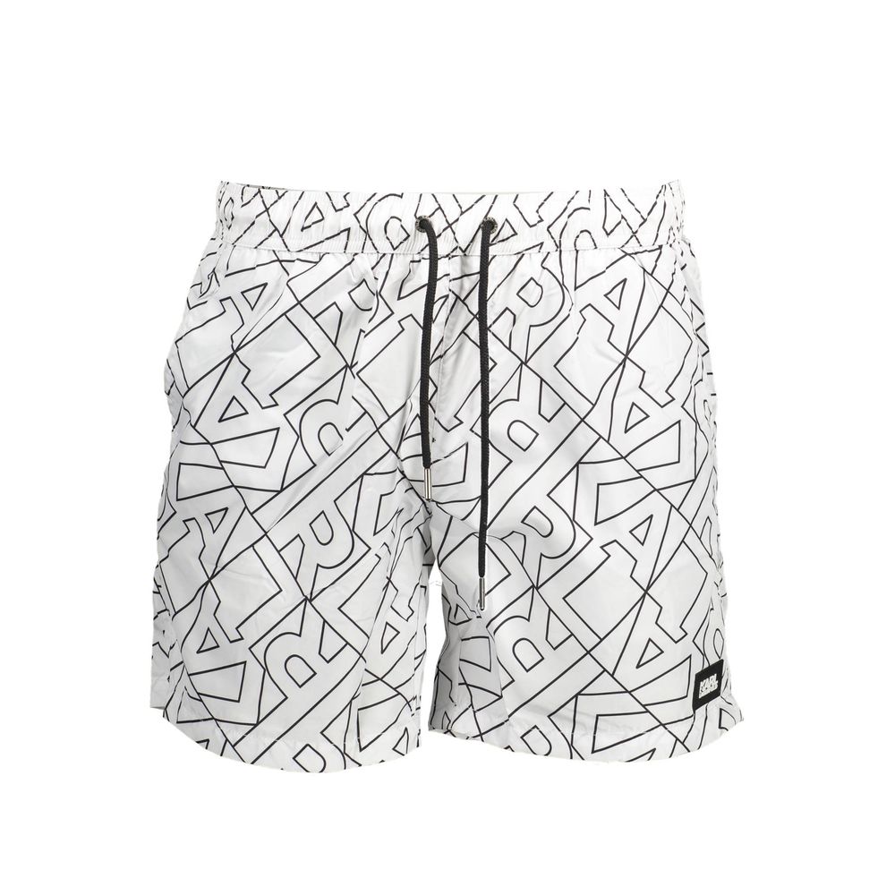 Karl Lagerfeld White Polyester Men's Swim Boxer