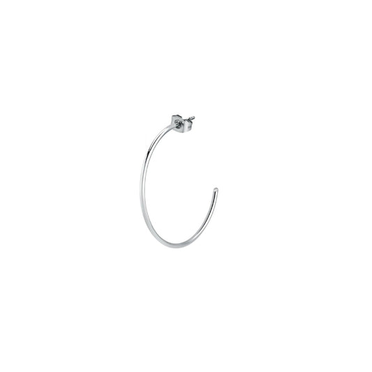 LA PETITE STORY JEWELRY Mod. LPS02AQM11 silver hoop earring with stud backing