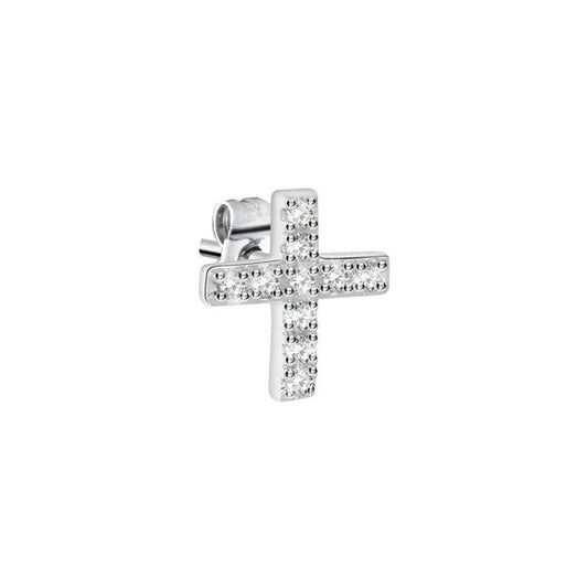 LA PETITE STORY JEWELRY Mod. LPS02ARQ07 cross stud earring in silver