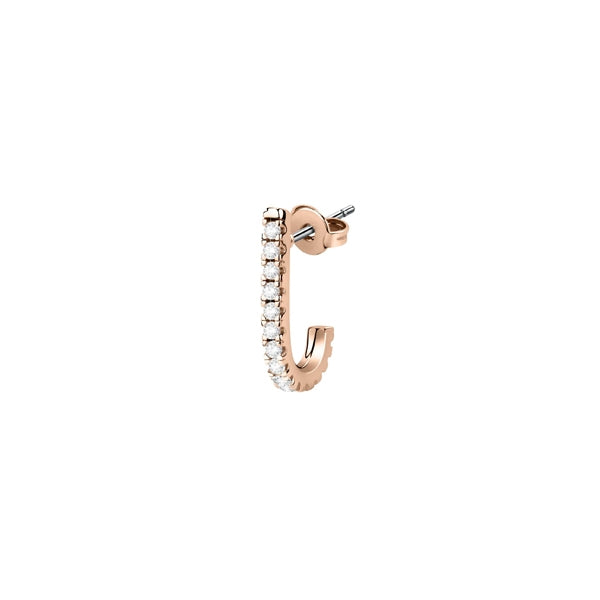 LA PETITE STORY JEWELRY Mod. LPS02ARQ149 single rose gold earring with white cubic zirconia from Exigo Collection