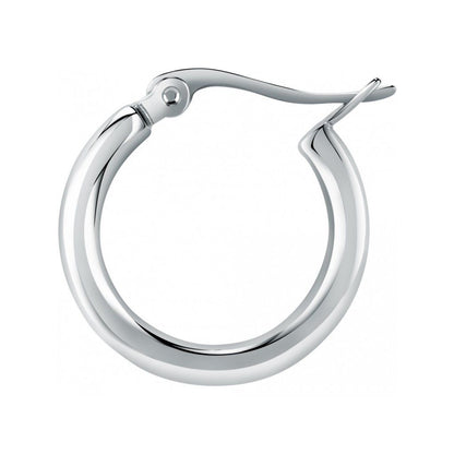 Silver hoop earring from LA PETITE STORY JEWELRY Mod. LPS02ARQ182 collection on white background.