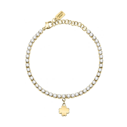 LA PETITE STORY JEWELRY Mod. LPS05ARR71 elegant gold bracelet with charm and sparkling beads.