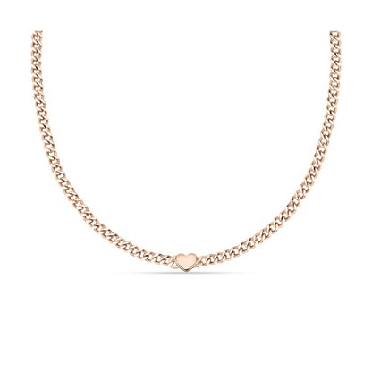 Rose gold chain with heart pendant from LA PETITE STORY JEWELRY Mod. LPS10ASD10, elegant necklace design.