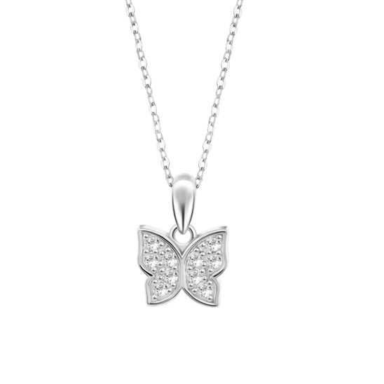 LOTUS JEWELS JEWELRY Mod. LP3051-1/1 butterfly diamond pendant necklace