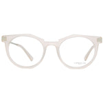 Liebeskind Beige Unisex Glasses Frame in full-rim acetate, round style with 49 mm lens width, ideal gender-neutral eyewear accessory.