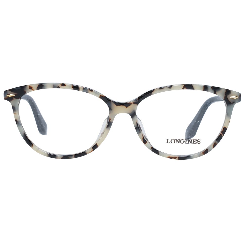 Longines Multicolor Women Glasses Frame in cat eye style with full-rim multicolor plastic frame and demo lenses.