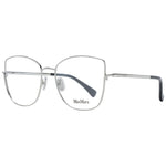 Max Mara Silver Women Glasses Frame, full-rim metal design, square style, demo glasses, silver finish, size 55-17-140.