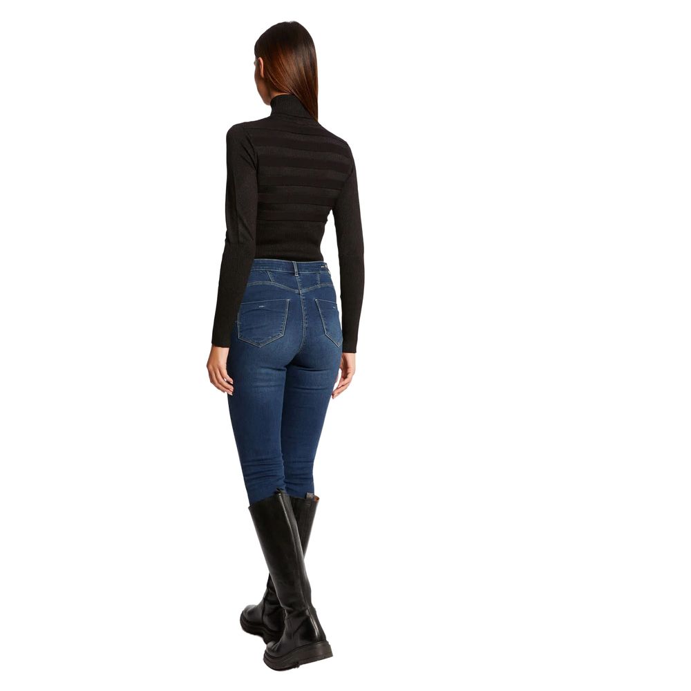 Morgan De Toi Black Viscose Turtleneck