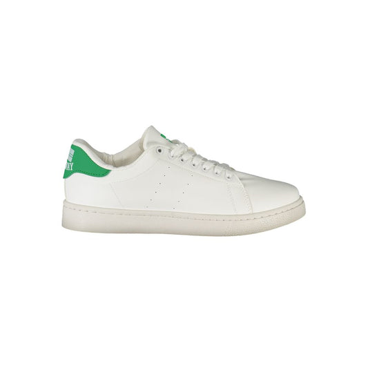 Norway 1963 White Polyester Men Sneaker with contrast details and iconic logo, crafted for style-conscious individuals.