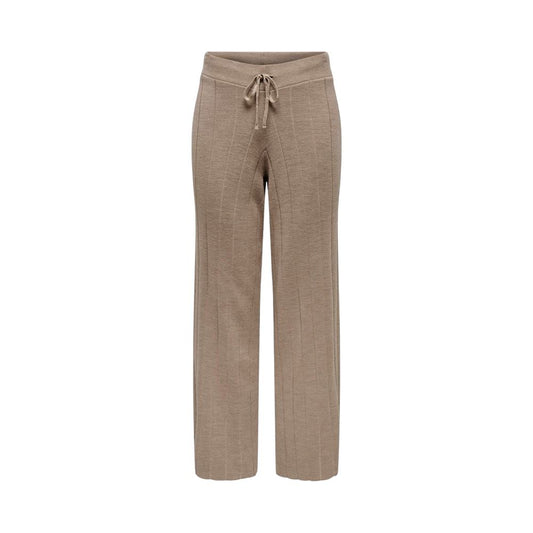 Only Beige Marabou Casual Pants