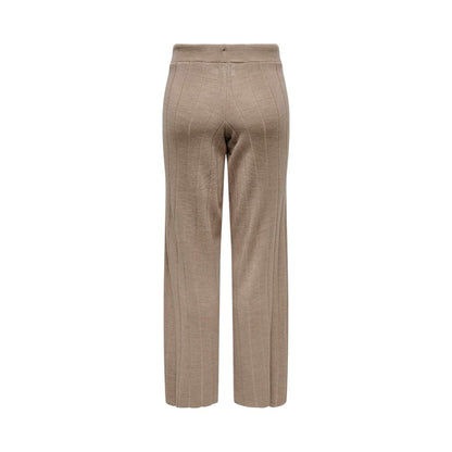 Only Beige Marabou Casual Pants