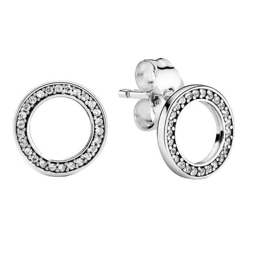 PANDORA JEWELRY Mod. SPARKLING DOUBLE HOOP EARRINGS