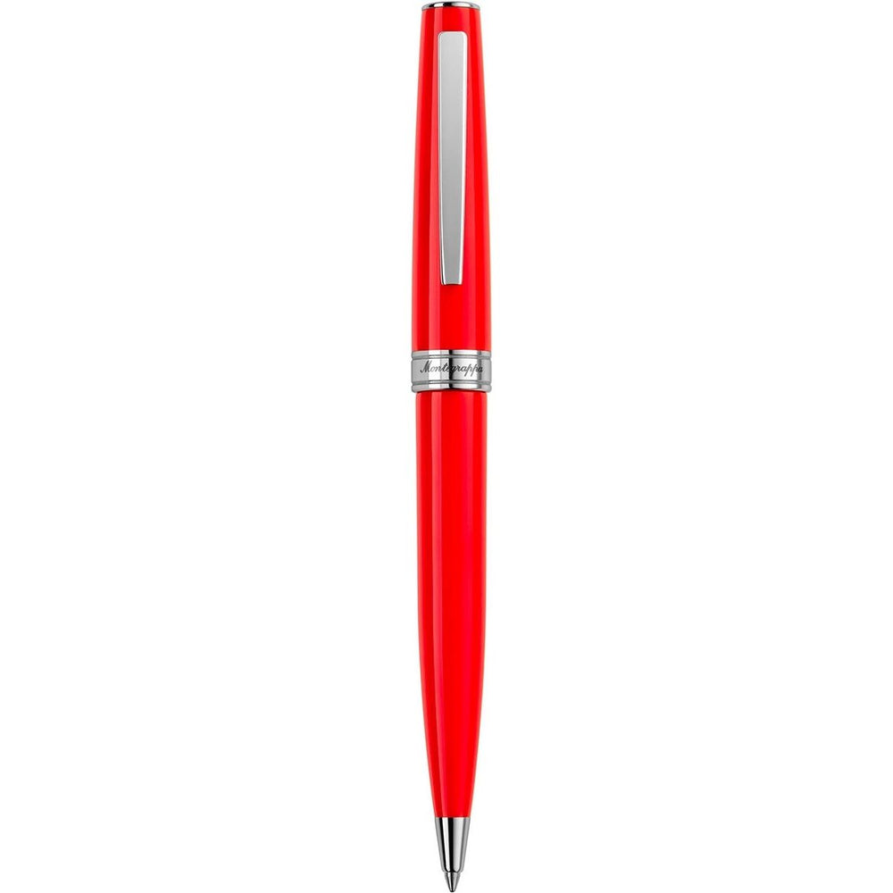 PENNE MONTEGRAPPA MOD. ISA1RBAR_1 elegant red pen with silver accents