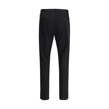 PT Torino Black Cotton Casual Pants
