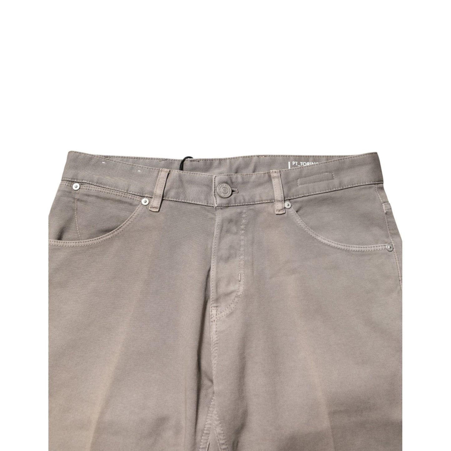 PT Torino Brown Bull Denim Reggae Mastice Straight Trouser Jeans