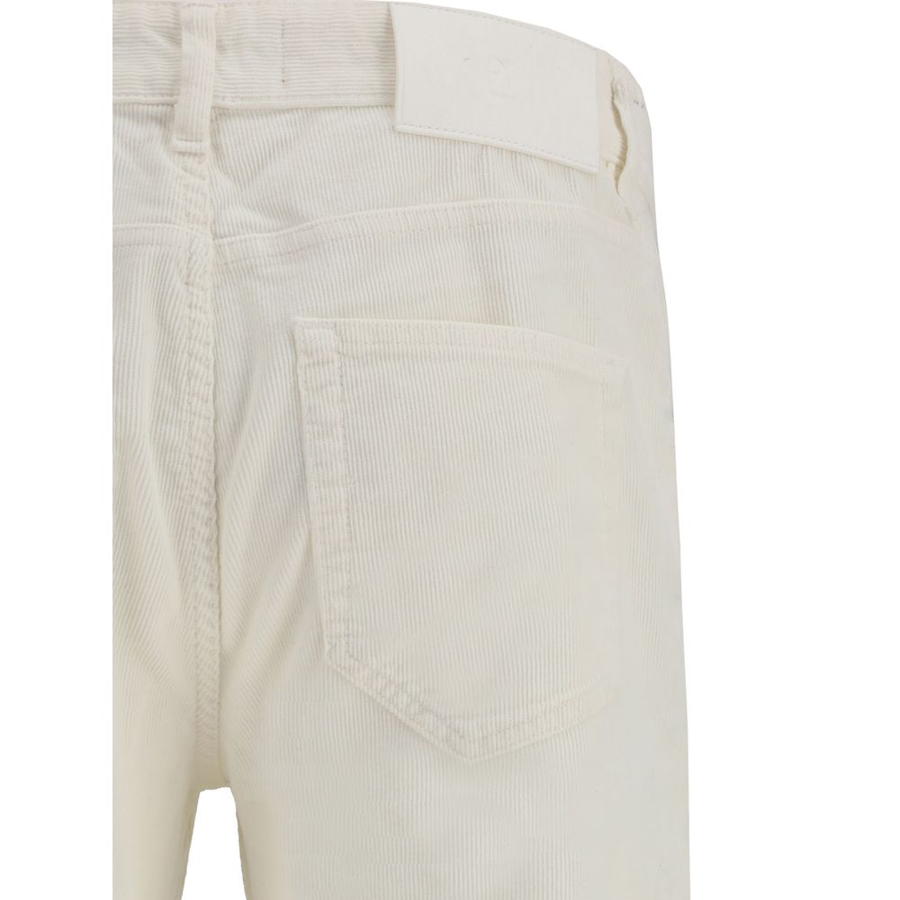 PT Torino White Cotton Casual Pants