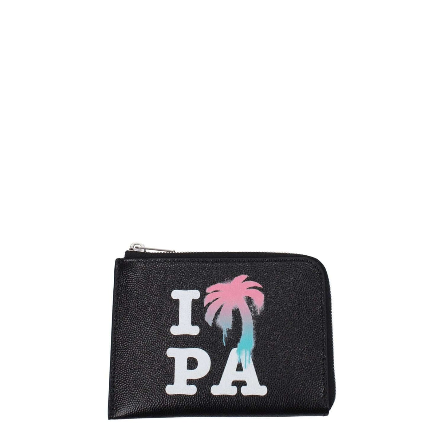 Palm Angels Black Leather Cardholder